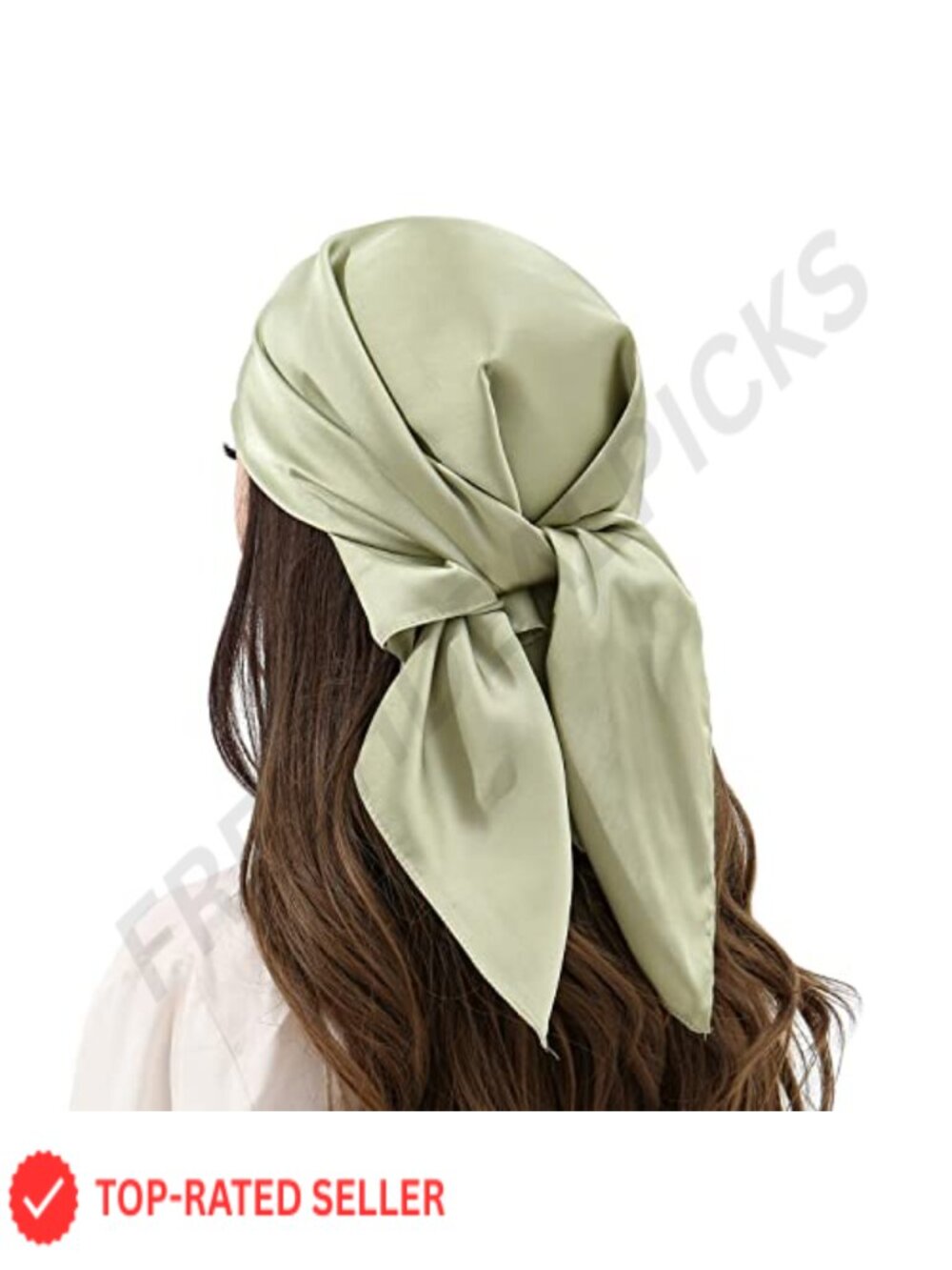 Satin Silk Hair Scarf 27.5" Square Sleeping Head Wrap Neck Scarf